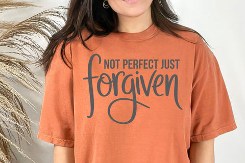 Not Perfect Forgiven SVG, Christian Bible Quote SVG DesignDestine 