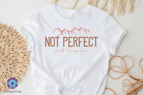 Not perfect just forgiven, Christian SVG PNG, Christian Quote SVG FiveStarCrafting 