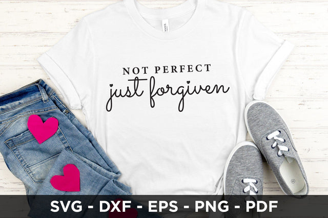 Not Perfect Just Forgiven - Faith SVG File SVG CraftLabSVG 