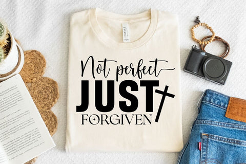 Not perfect just forgiven Sleeve SVG Design, Christian Sleeve SVG, Faith SVG Design, Jesus Sleeve SVG SVG Regulrcrative 