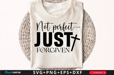 Not perfect just forgiven Sleeve SVG Design, Christian Sleeve SVG, Faith SVG Design, Jesus Sleeve SVG SVG Regulrcrative 