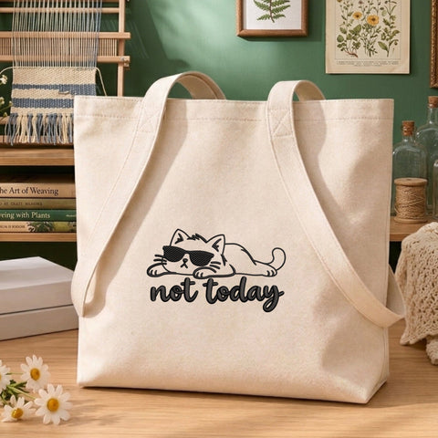 Not Today Cat Embroidery Design – Funny Lazy Cat Sunglasses Cute Cat Machine Embroidery File Embroidery/Applique DESIGNS PatternFeed8 