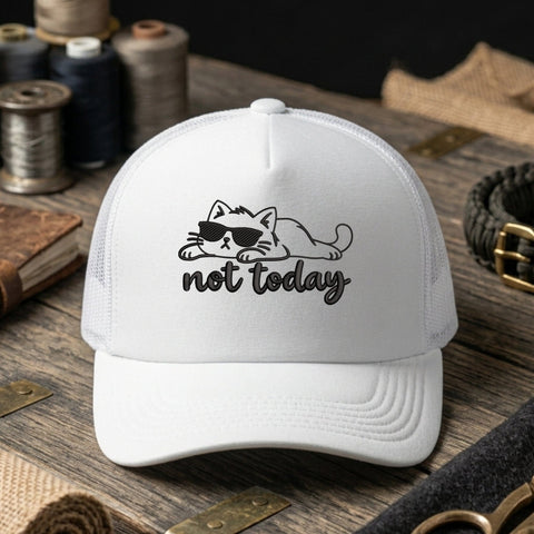 Not Today Cat Embroidery Design – Funny Lazy Cat Sunglasses Cute Cat Machine Embroidery File Embroidery/Applique DESIGNS PatternFeed8 