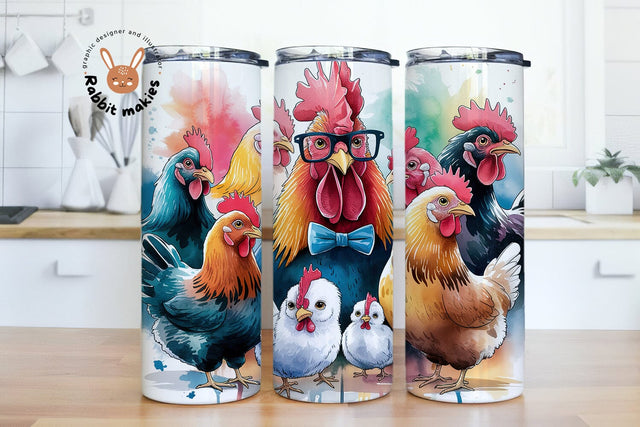 Not Today Clucker 20oz Skinny Tumbler Sublimation Designs Sublimation Rabbitmakies 