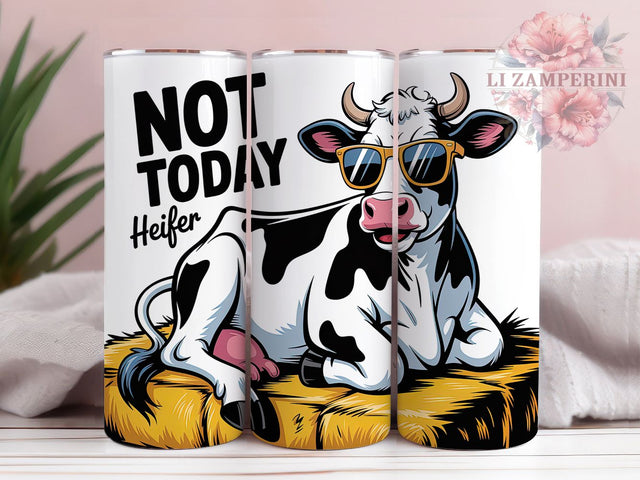 Not Today Cow 20oz Tumbler, Not Today Quote, Meme Cow Wrap, Humorous Farm Animal Sublimation PNG, Rustic Country Vibes, 20oz Tumbler Wrap, Sublimation Design PNG, Funny Gift Sublimation Li Zamperini 