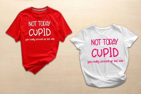 Not Today Cupid | Funny Digital Cut File SVG August Sun Fire 