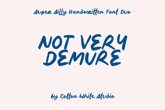 Not Very Demure Font Cotton White Studio 