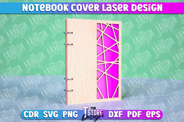 Notebook Cover Laser Cut | Notebook Cover Design | CNC File SVG The T Store Design 