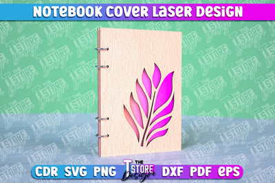 Notebook Cover Laser Cut | Notebook Cover Design | CNC File SVG The T Store Design 