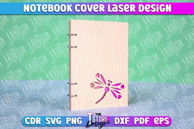 Notebook Cover Laser Cut | Notebook Cover Design | CNC File SVG The T Store Design 
