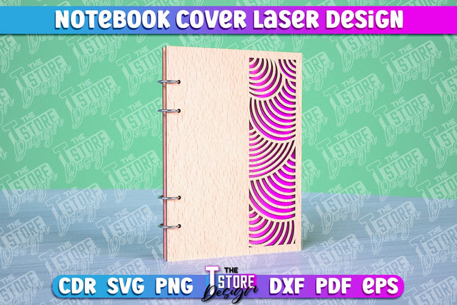 Notebook Cover Laser Cut | Notebook Cover Design | CNC File SVG The T Store Design 