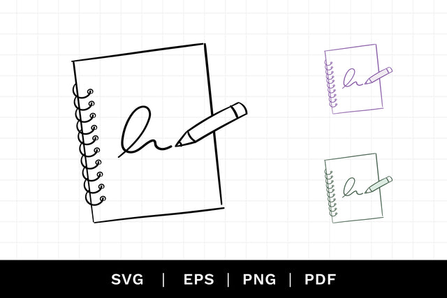 Notebook SVG Cut File SVG Caroline Mackay 