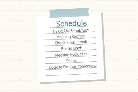 Notes Schedule Font Manjali_Studio 