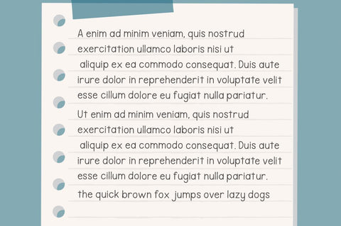 Notes Schedule Font Manjali_Studio 