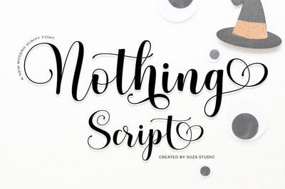 Nothing Script Font Suza Studio 