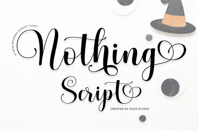 Nothing Script Font Suza Studio 