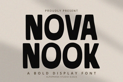Nova Nook - Bold Display Font Alpaprana Studio 