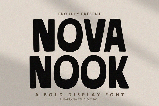 Nova Nook - Bold Display Font Alpaprana Studio 