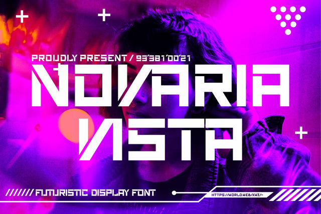 Novaria Vista - Futuristic Display Font Font Mozzatype 
