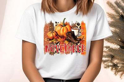 November PNG Design Sublimation Designangry 