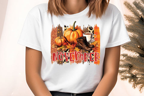 November PNG Design Sublimation Designangry 