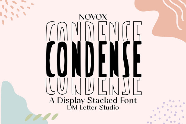 Novox Condense Stacked Font Dm Letter Studio 
