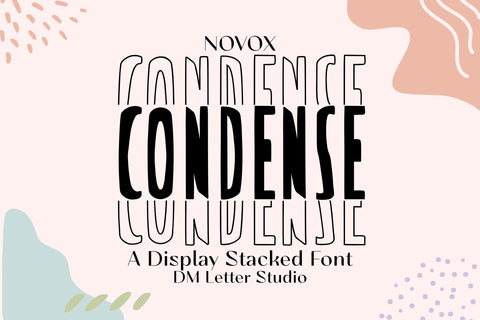 Novox Condense Stacked Font Dm Letter Studio 