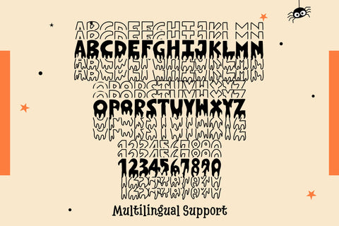 Novox Ghost Stacked Font Dm Letter Studio 