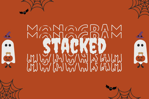 Novox Ghost Stacked Monogram Font Dm Letter Studio 