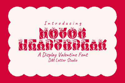 Novox Heartbreak Font Dm Letter Studio 