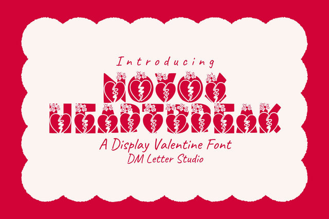 Novox Heartbreak Font Dm Letter Studio 