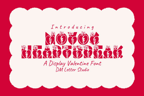 Novox Heartbreak Font Dm Letter Studio 