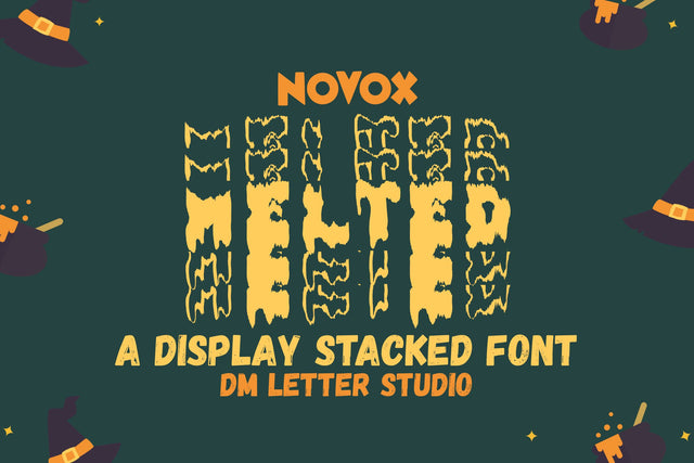 Novox Melted Stacked Font Dm Letter Studio 