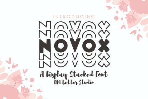 Novox Stacked Font Dm Letter Studio 