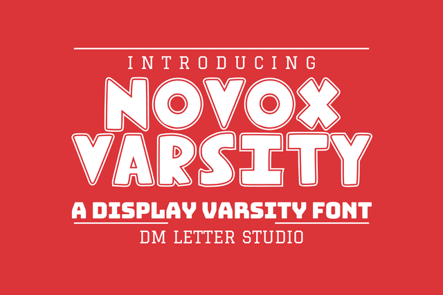 Novox Varsity Font Dm Letter Studio 