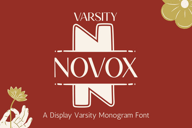 Novox Varsity Monogram Font Dm Letter Studio 