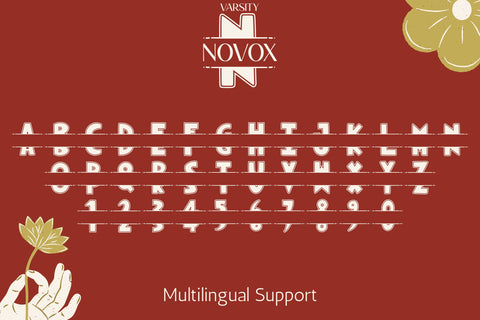 Novox Varsity Monogram Font Dm Letter Studio 