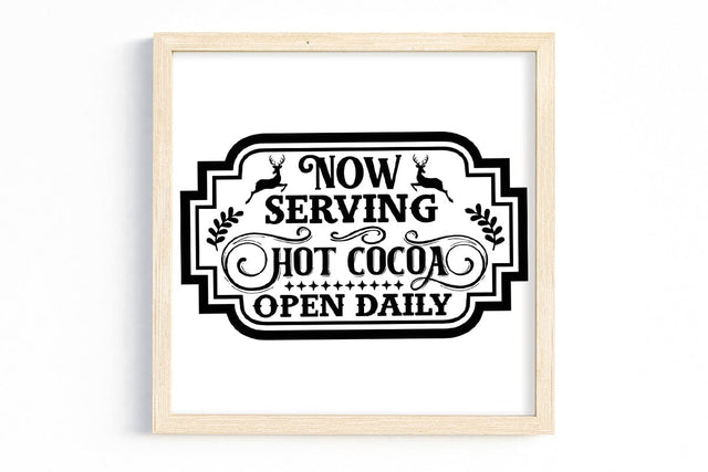 Now serving hot cocoa open daily SVG Angelina750 