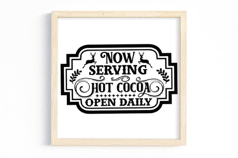 Now serving hot cocoa open daily SVG Angelina750 