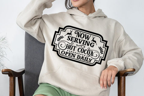 Now serving hot cocoa open daily SVG Angelina750 