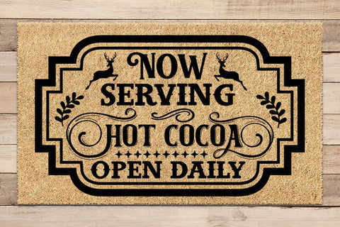 Now serving hot cocoa open daily SVG Angelina750 