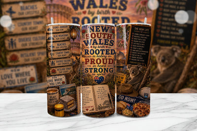 NSW New South Wales Tumbler Wrap PNG Sublimation BijouBay 