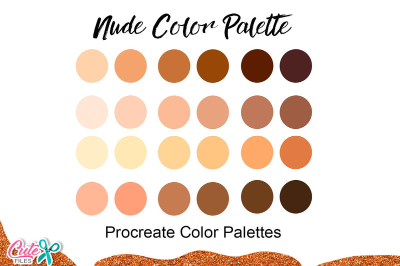 Nude Color | Skin tones Palette for Procreate Sublimation Cute files 