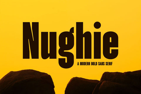 Nughie - Modern Bold Sans Serif Font studioalmeera 