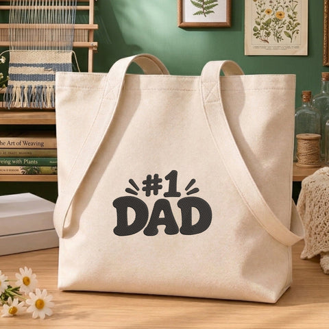 Number 1 Dad Embroidery Design – #1 Dad Father's Day Gift Machine Embroidery File Embroidery/Applique DESIGNS PatternFeed8 