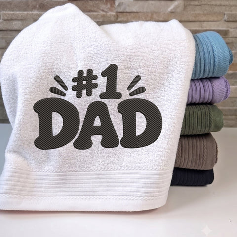 Number 1 Dad Embroidery Design – #1 Dad Father's Day Gift Machine Embroidery File Embroidery/Applique DESIGNS PatternFeed8 