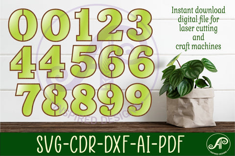 Number two layer wall sign SVG cut files SVG APInspireddesigns 