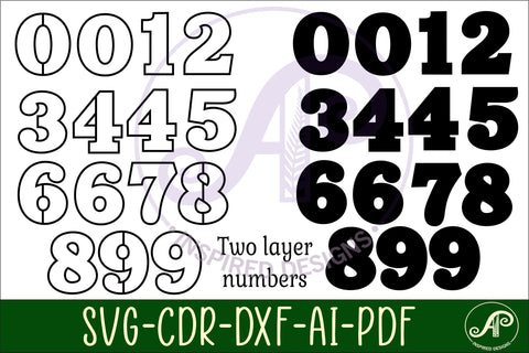 Number two layer wall sign SVG cut files SVG APInspireddesigns 