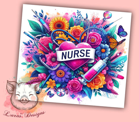 Nurse 20oz Tumbler Png, Straight & Tapered Tumbler Png, Nurse Affirmations Tumbler Png, Digital Download PNG Sublimation Lara' s Designs 
