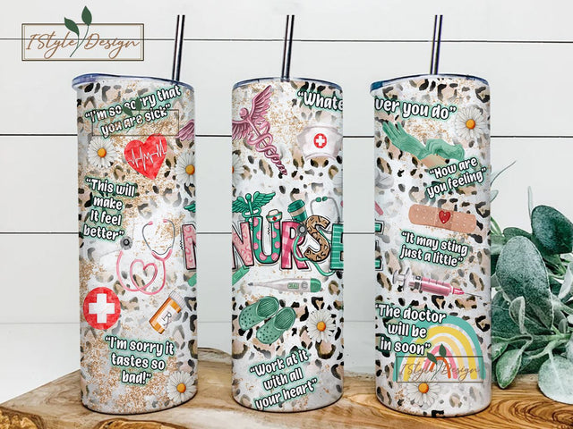 Nurse 40oz Quencher Tumbler Wrap, Gift For Nurse, Nurse Tumbler Png, Nurse Png, 40oz Tumbler Wrap, Digital Download, Nurse Printable Sublimation iStyleDesign 